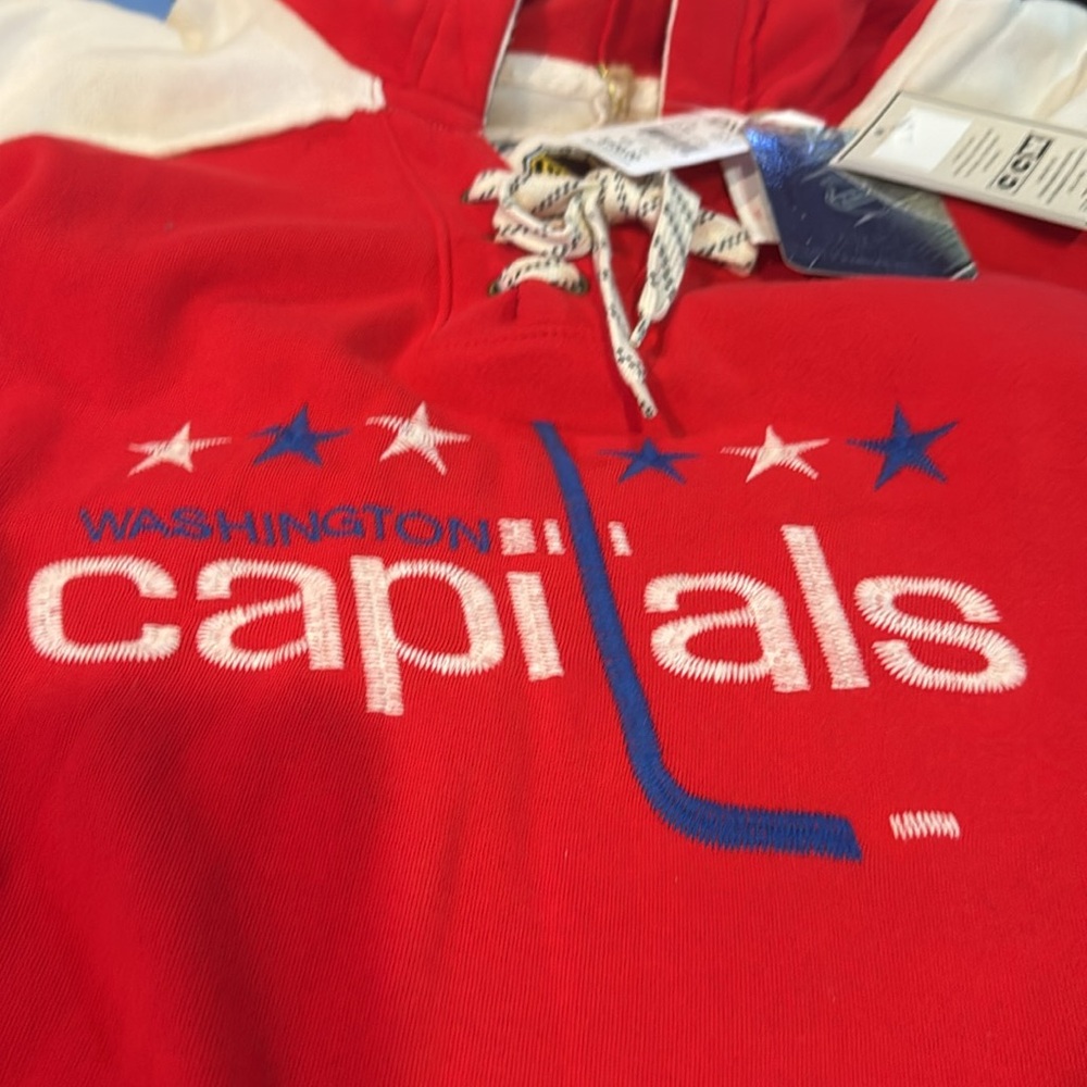 NWT NHL Washington CAPITALS Hoodie Sweatshirt Sz 4XL Vintage Wash Z54